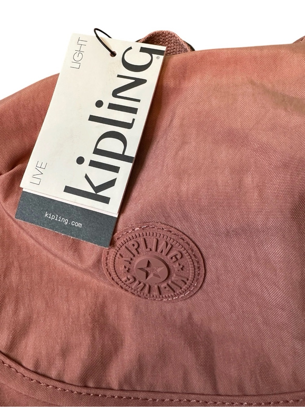 NWT Kipling City Pack 13" Tender Rose Nylon Backpack with Monkey Charm - Picture 5 of 10